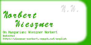 norbert wieszner business card